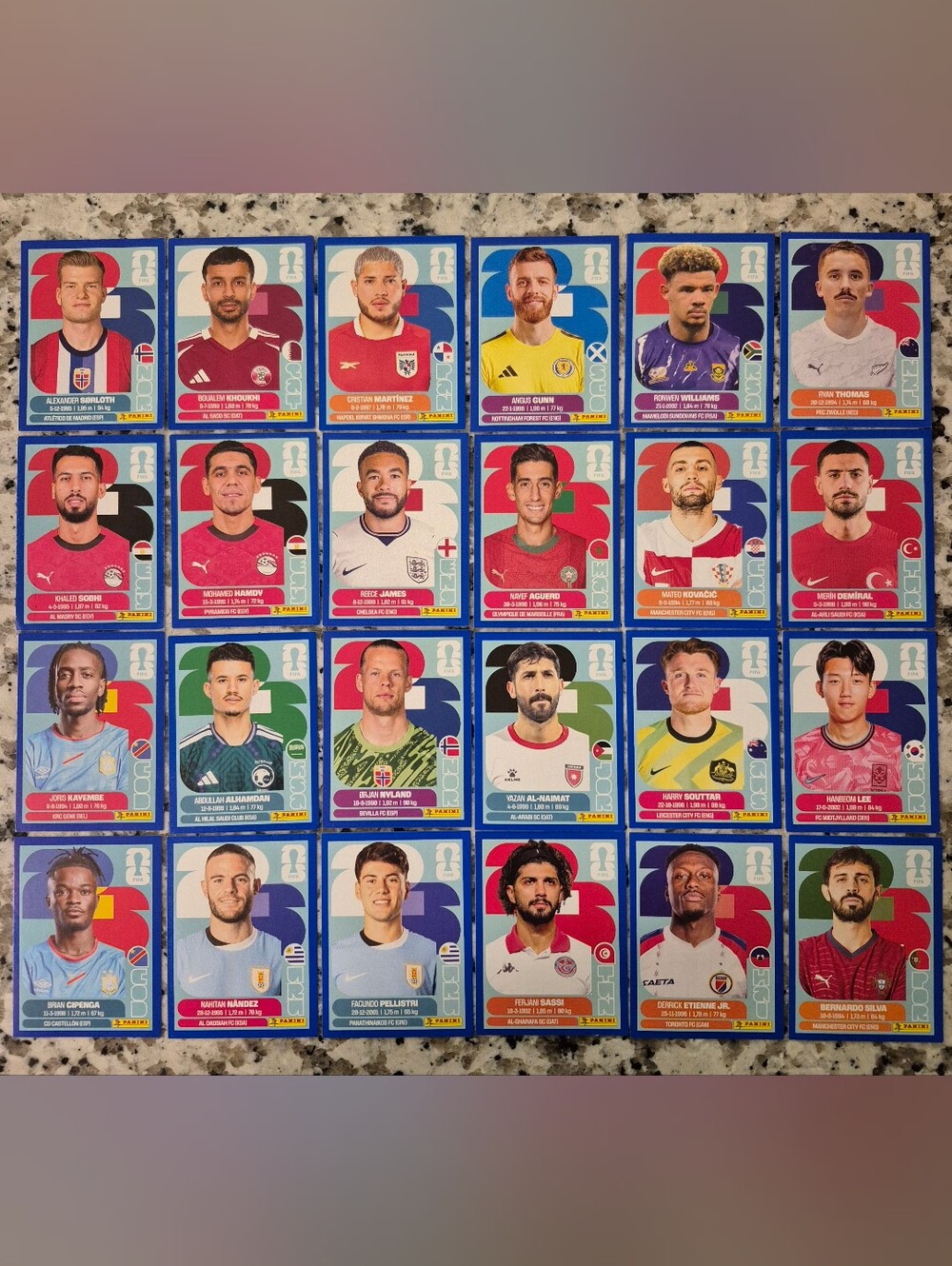 2026 FIFA World Cup Stickers Blue Parallel Lot of 24
